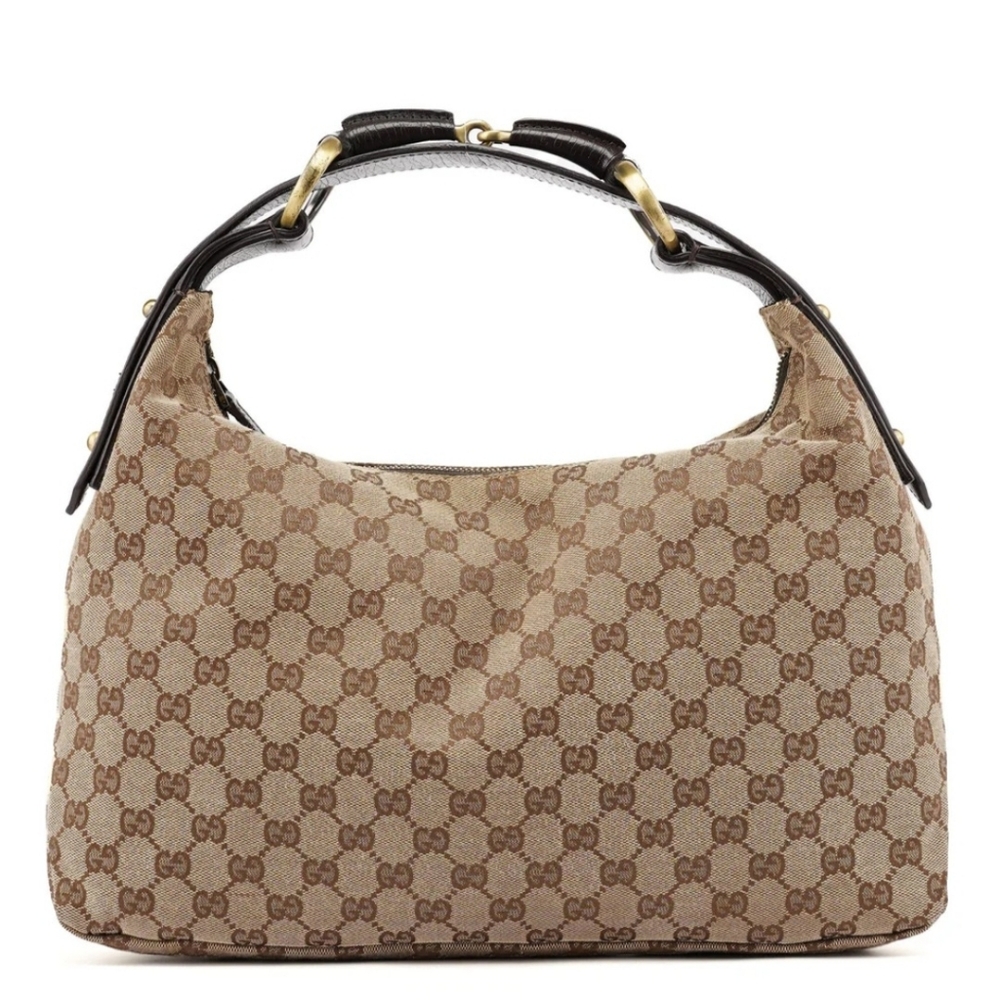 Gucci Horsebit Medium Canvas Hobo
